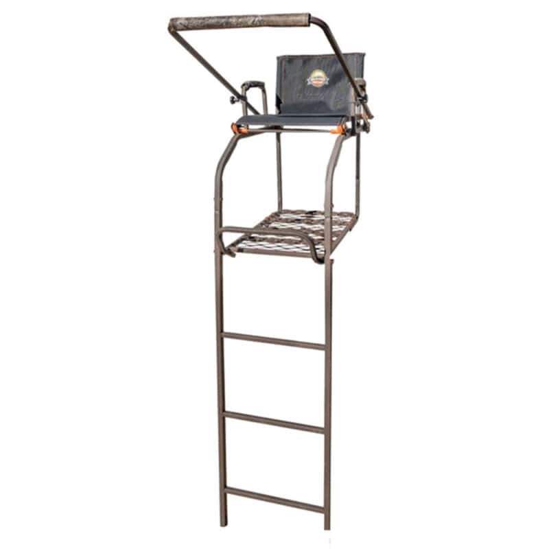 Rhino 16' Ladder Treestand, full platform and flip up seat.