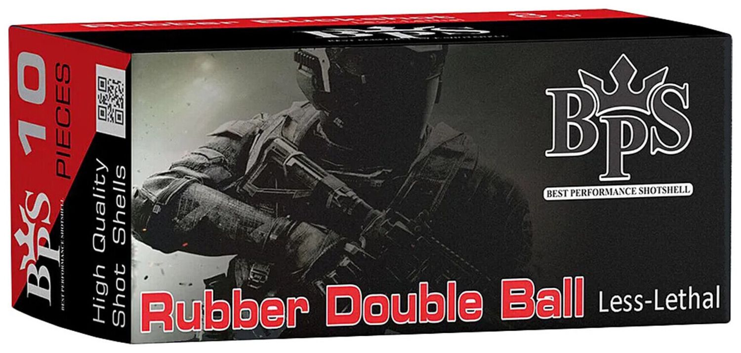 BPS 12 Gauge 2 3/4&quot; Rubber Double Ball Less-Lethal (10 Rounds)