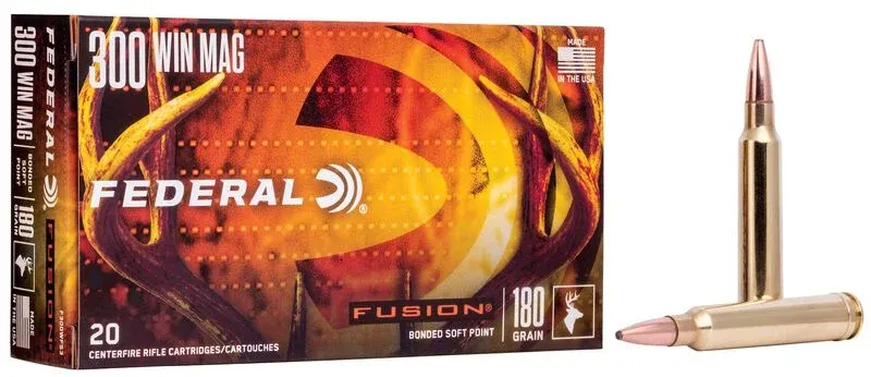 Federal Fusion 300 Win Mag Bonded Soft Point 180 Grain (20 Rounds)