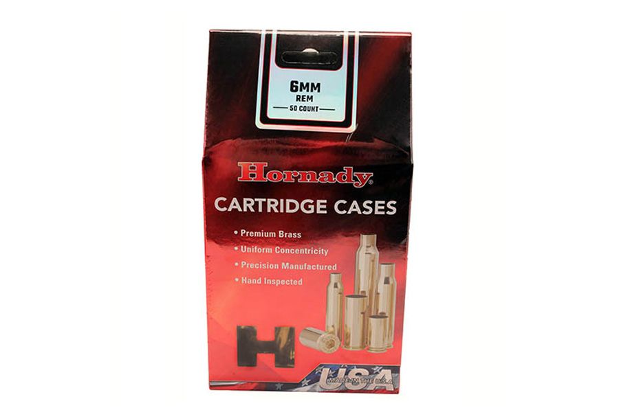 Hornady 6mm Rem Unprimed Brass (50 Count)