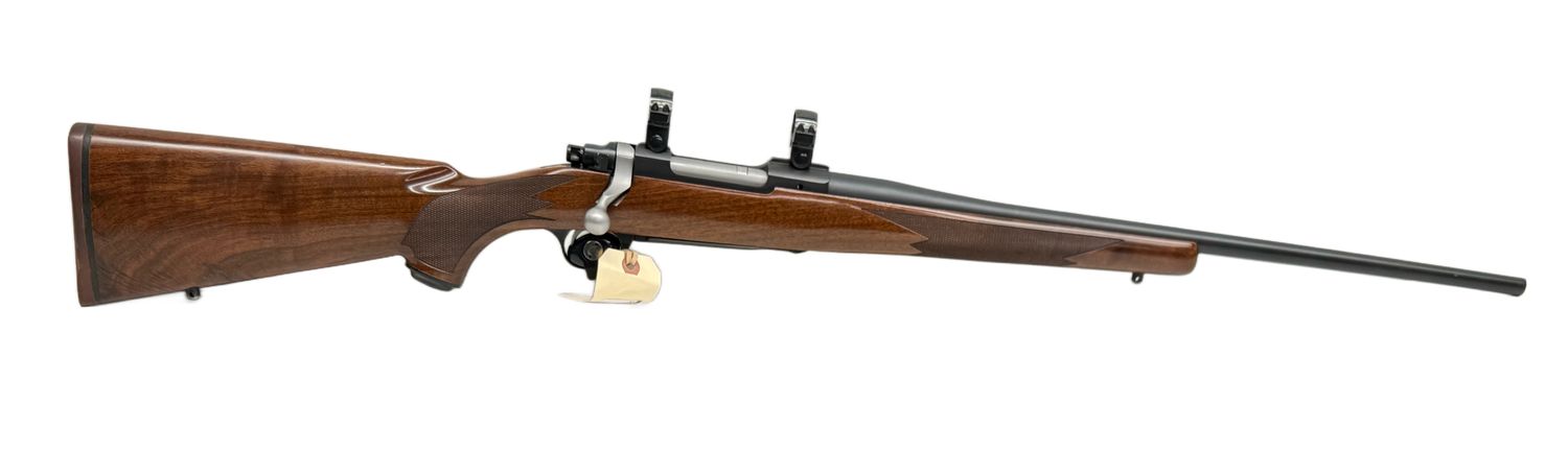 UG-19528 USED Ruger M77 Hawkeye 243 Win bolt action rifle with 1" scope rings