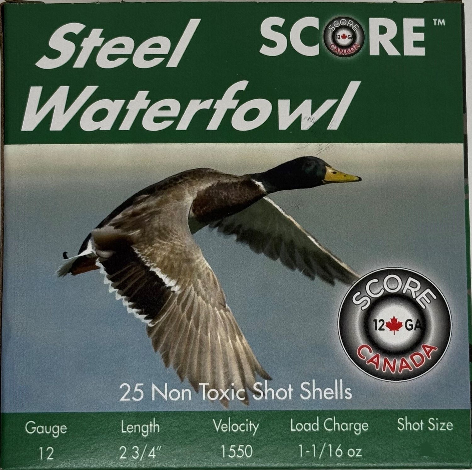 Score Steel Waterfowl 12 Gauge 2 3/4" 1 1/16oz #3 (25 Rounds)