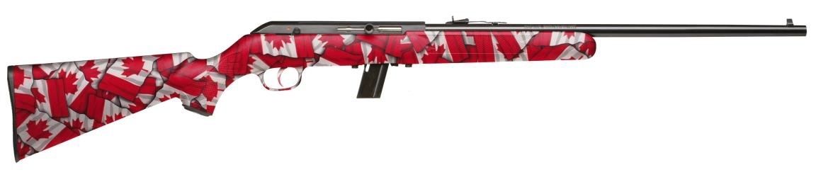 Savage 64 F 22 LR Canada Flag Camo Synthetic Stock 20.5&quot; Barrel Semi-Auto Rifle
