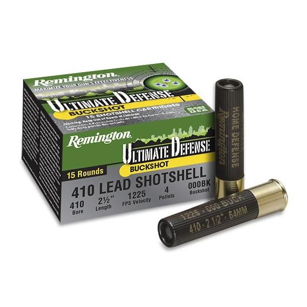 Remington Ultimate Defense 410 Gauge 2.5&quot; 4 Pellets 000 Buckshot (15 Rounds)