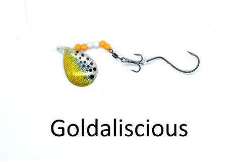 Walleye Nation Creations Double Trouble Harness, Color: Goldaliscious