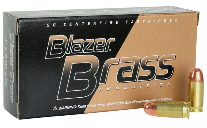 Blazer Brass 45 Auto Full Metal Jacket 230 Grain (50 Rounds)