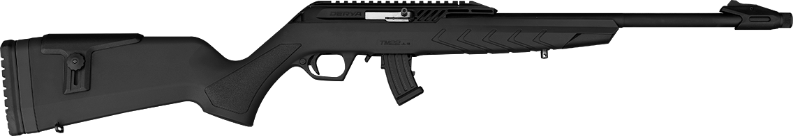 Derya TM22 Cadet 22 LR 18" Barrel Black Synthetic Stock 1-10 Round Magazines Semi-Auto Rifle