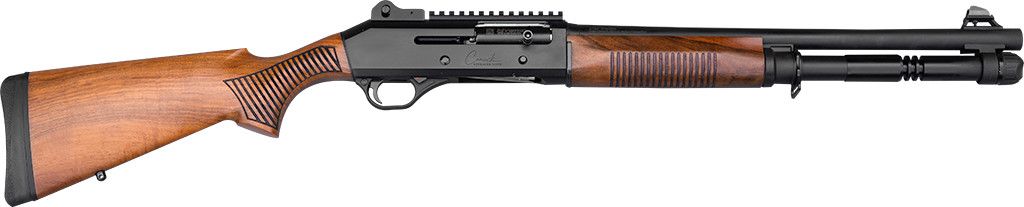 Canuck Elite Operator 12 Gauge 3&quot; Chamber 19&quot; Barrel Black w/ Walnut Stock Semi-Auto Shotgun