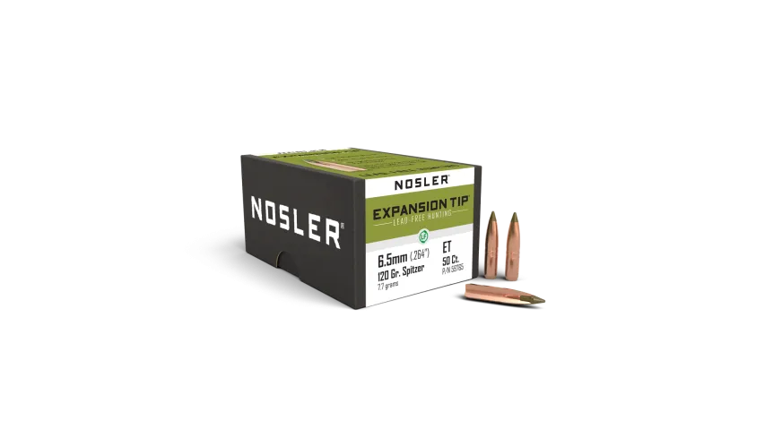 Nosler Expansion Tip 6.5mm Caliber (.264") Spitzer 120 Grain (50 Count)