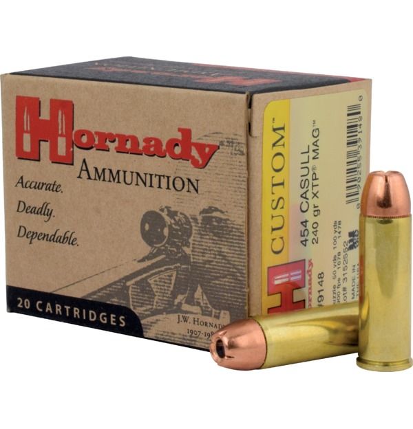 Hornady Custom .454 Casull 240 Grain XTP MAG  (20 Rounds)