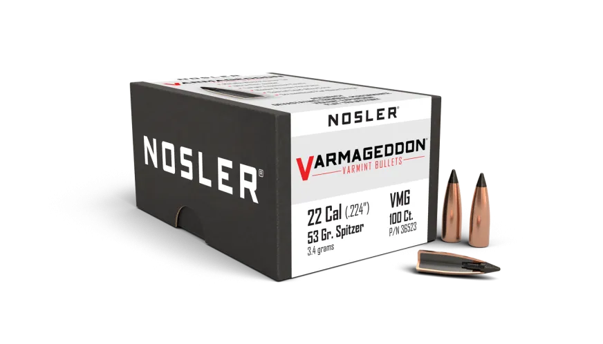 Nosler Varmageddon 22 Cal. (.224&quot;) 53 Grain 100 Count