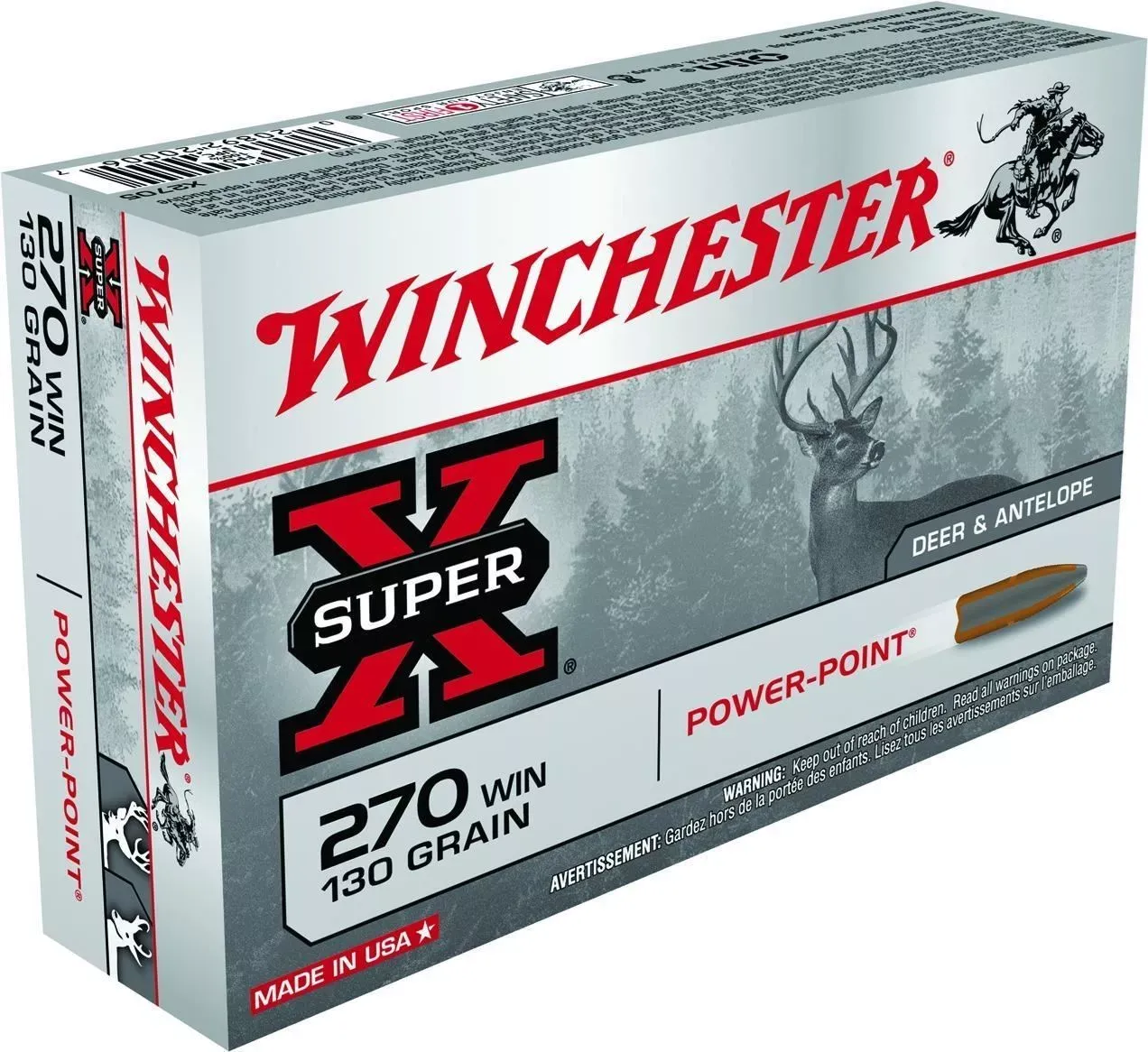 Winchester Super X 270 Win 130 Grain Power Point (20 Rounds)