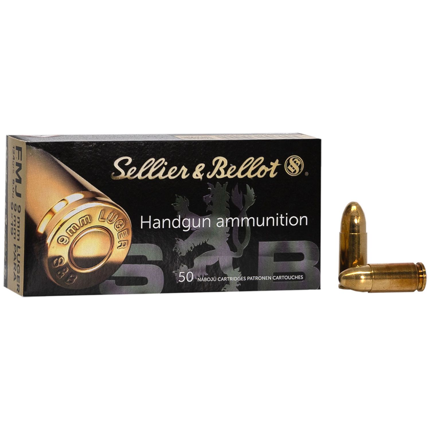 Sellier and Bellot c.9MM PARA 115 gr. FMJ 50 Rounds