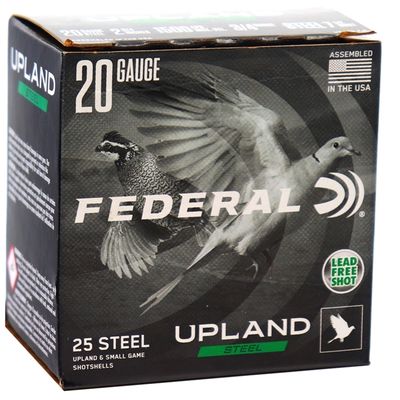 Federal Upland 20 Gauge 2 3/4" 3/4 oz #7 1/2 Shot Steel (25 Rounds)