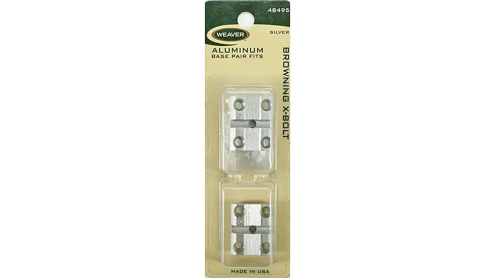 Weaver Aluminum Base Pair Fits Silver 48495