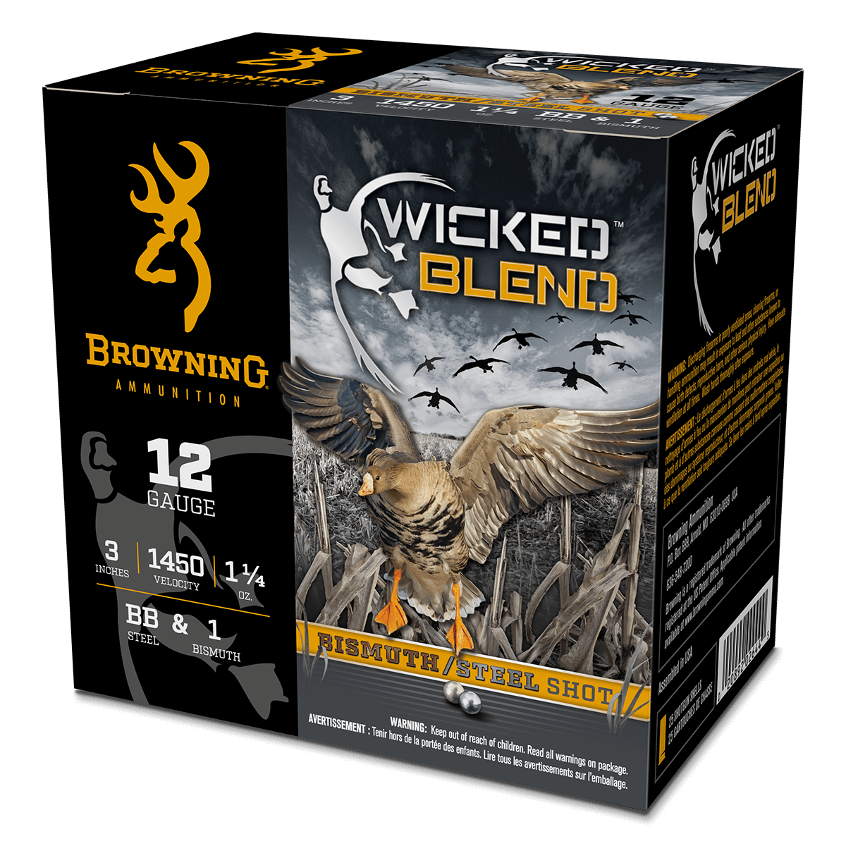 Browning Wicked Blend 20 Gauge 3" 1 oz #2 & 4 Steel Bismuth (25 Rounds)