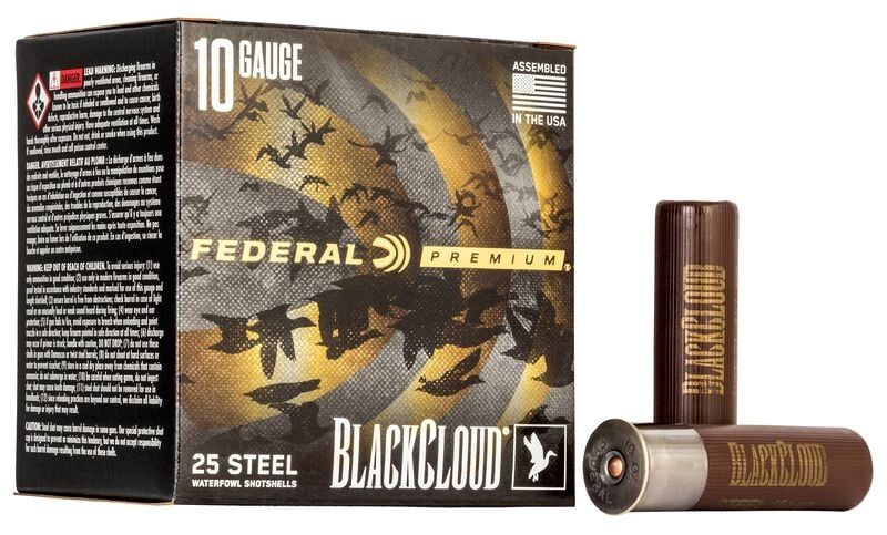 Federal Black Cloud 10 Gauge 3 1/2&quot; 1 5/8oz #BB Steel (25 Rounds)