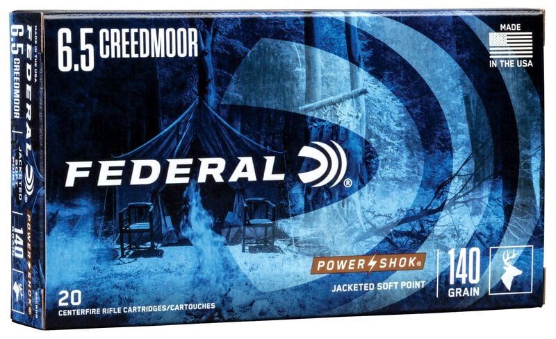 Federal Power-Shok 6.5 Creedmoor Soft Point 140 Grain (20 Rounds)