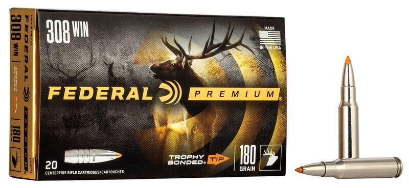 Federal Premium 308 Win 180 Grain Trophy Bonded Tip (20 Rounds)