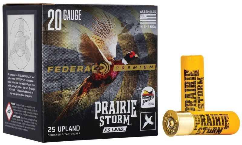 Federal Premium Prairie Storm FS Lead 20 Gauge 2 3/4&quot; Shot #4 (25 Rounds)