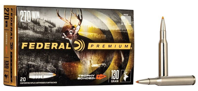 Federal Premium Vital-Shok 270 Win. Trophy Bonded Tip 130 Grain (20 Rounds)