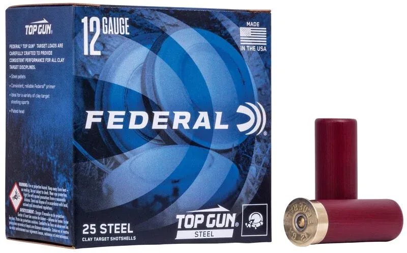 Federal Top Gun 12 Gauge 2 3/4" #7 Steel Target Load (25 Rounds)