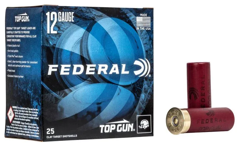 Federal Top Gun Target Loads 12 Gauge 2 3/4" Shot #7.5  (25 Rounds)