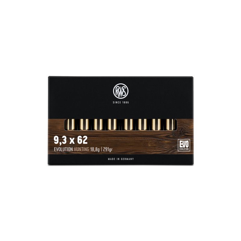RWS 9.3x62 Evolution Power Bonded 291 Grain (20 Rounds)