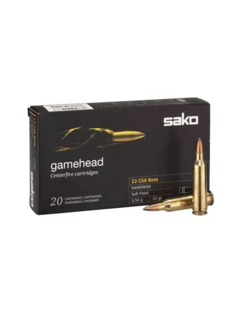 Sako Gamehead 22-250 Rem 55 Grain Soft Point (20 Rounds)