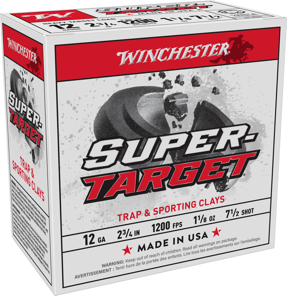 Winchester Super-Target Heavy Target Loads 12 Gauge 2 3/4 Winchester Super-Target Heavy Target Loads 12 Gauge 2 3/4" Shot #7.5 (25 Rounds)