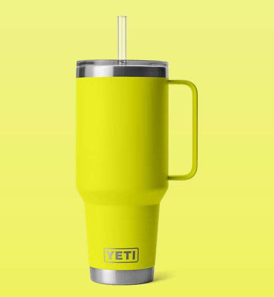 YETI Rambler 35oz/1L Straw Mug, Color: Firefly Yellow