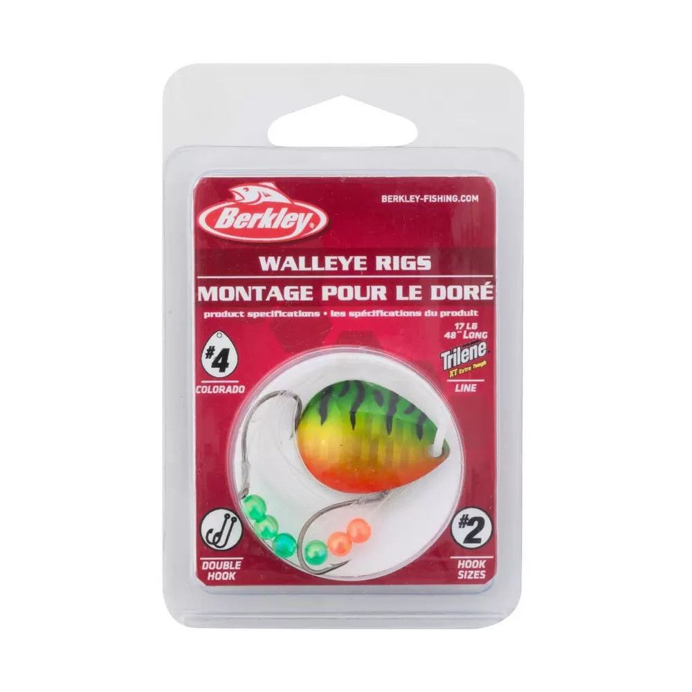 Berkley Walleye Rigs Colorado Double Rig #4, Color: Fire Tiger