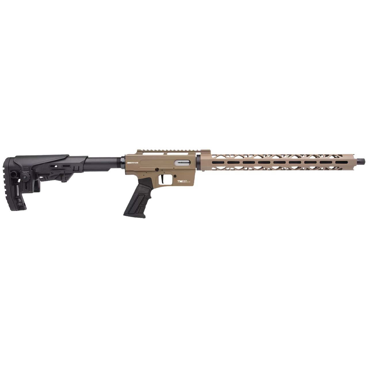 Derya TM22 22 LR 18&quot; Barrel Tan Adjustable Stock 2 10-Round Magazines Semi-Auto Rifle