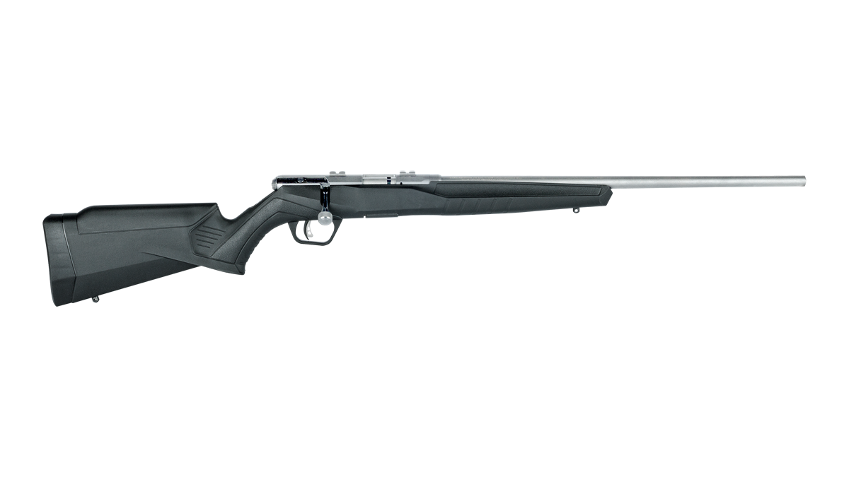 Savage B22 FVSS 22 LR 21&quot; Stainless Heavy Barrel Black Synthetic Bolt-Action Rifle