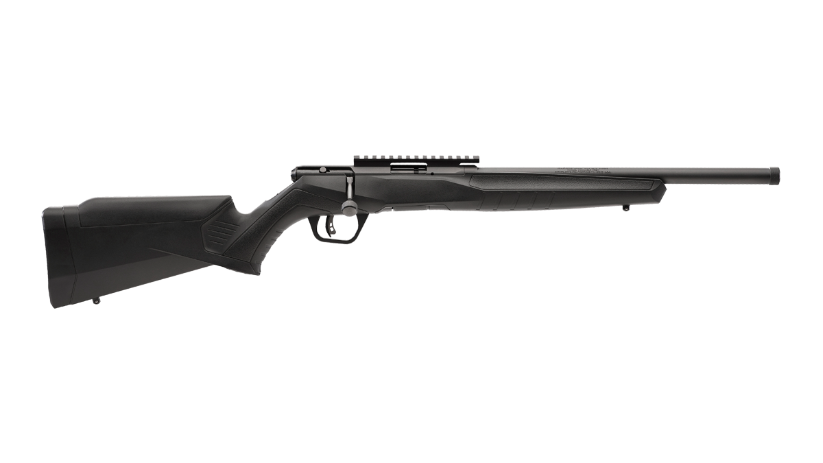 Savage B22 22 LR Black Synthetic Heavy Threaded Barrel Bolt-Action Rifle
