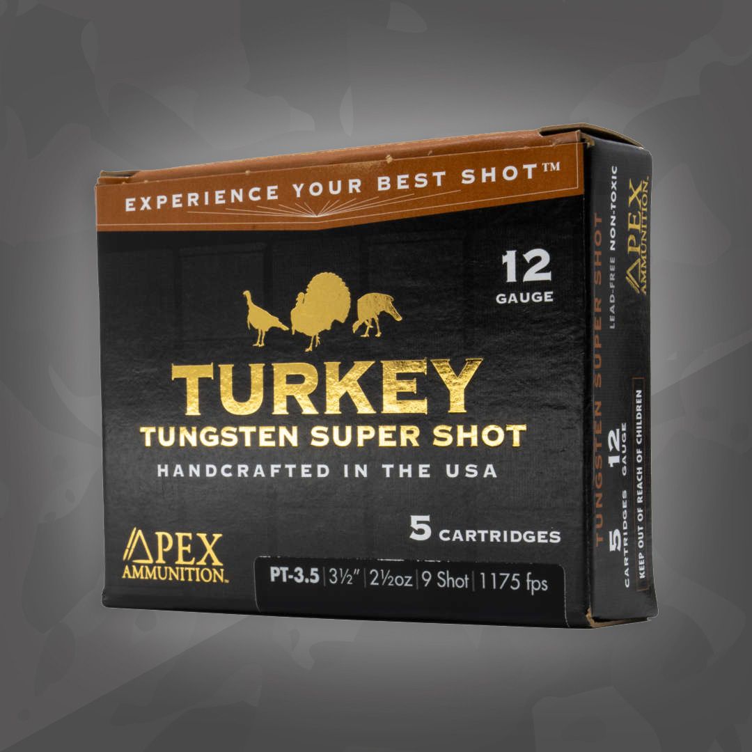 Apex Turkey Tungsten Super Shot 12 Gauge 3 1/2&quot; #7 Shot (5 Rounds)