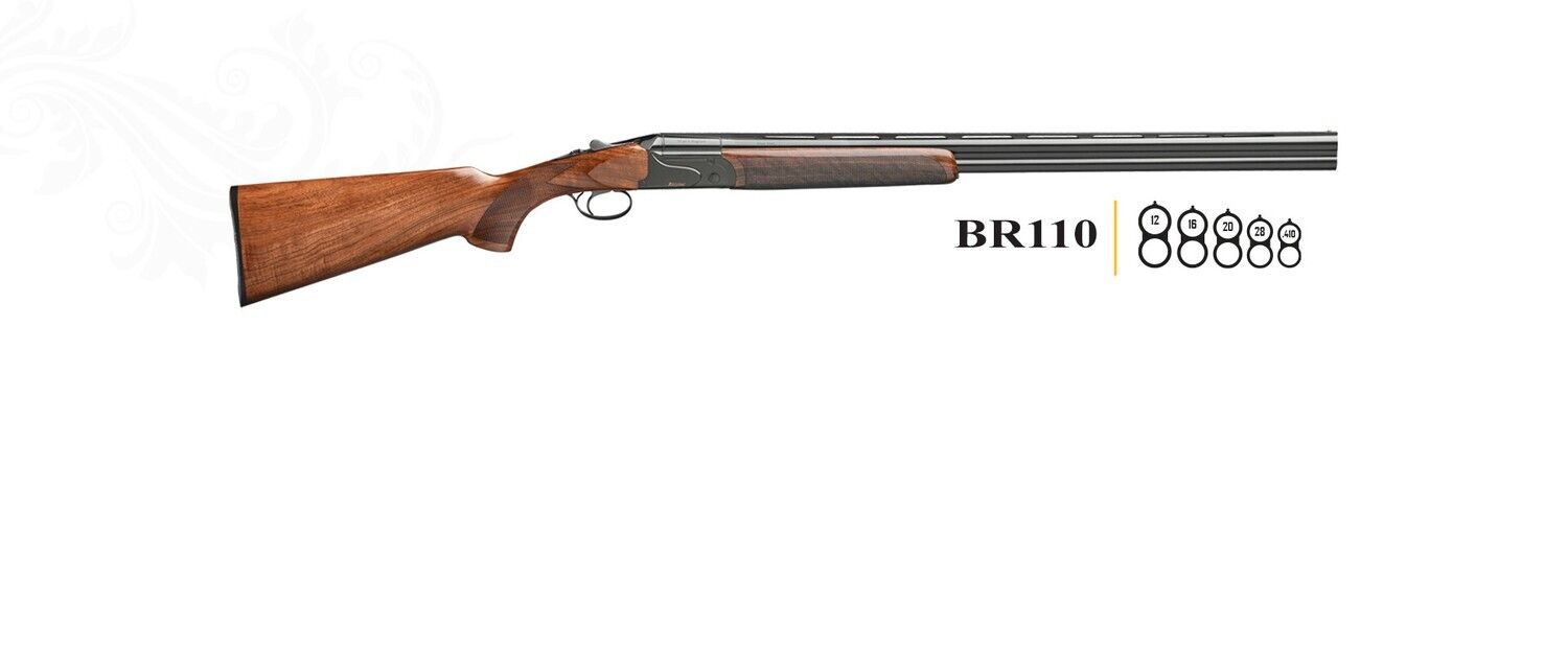 Rizzini BR110 20 Gauge 3&quot; Chamber 28&quot; Barrel Pistol Grip Black Cerakote Turkish Walnut Left Hand Over/Under Shotgun