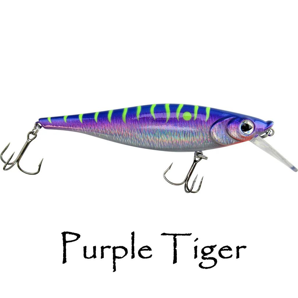 Walleye Nation Creations Lil SB Reaper, Color: Purple Tiger, Size: 3 1/2"
