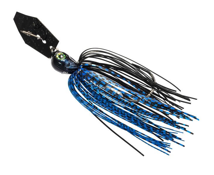 Z-Man Chatterbait Elite EVO Bladed Jig, Color: Black/Blue, Size: 1/2 oz