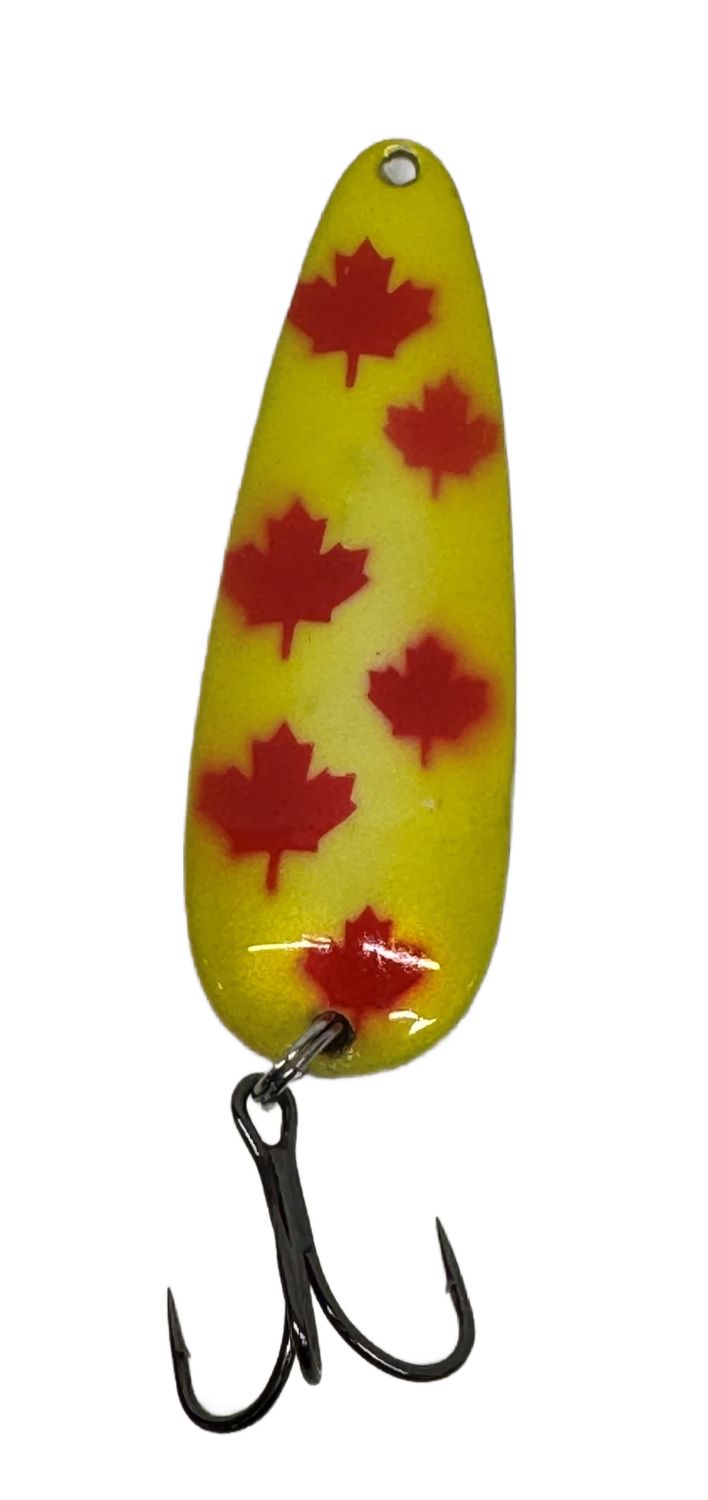 TNT Premium Jigging/Casting Spoon 1 oz 6 of Leaves Dyna Glow