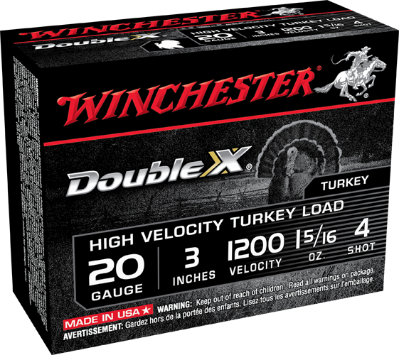 Winchester 20 GA 3 Inch #4 Turkey Load Double X (10 Rounds)