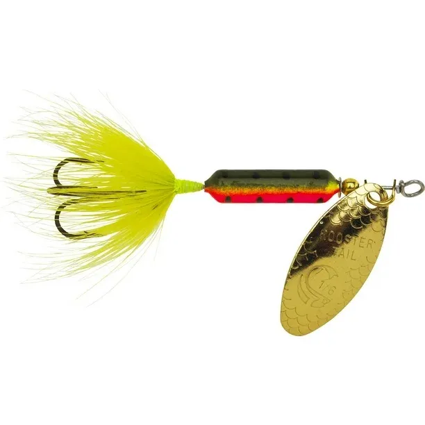 Wordens S214-FRT Rooster Tail In-Line Spinner, 3/8 oz, Single Hook, Fire Tiger
