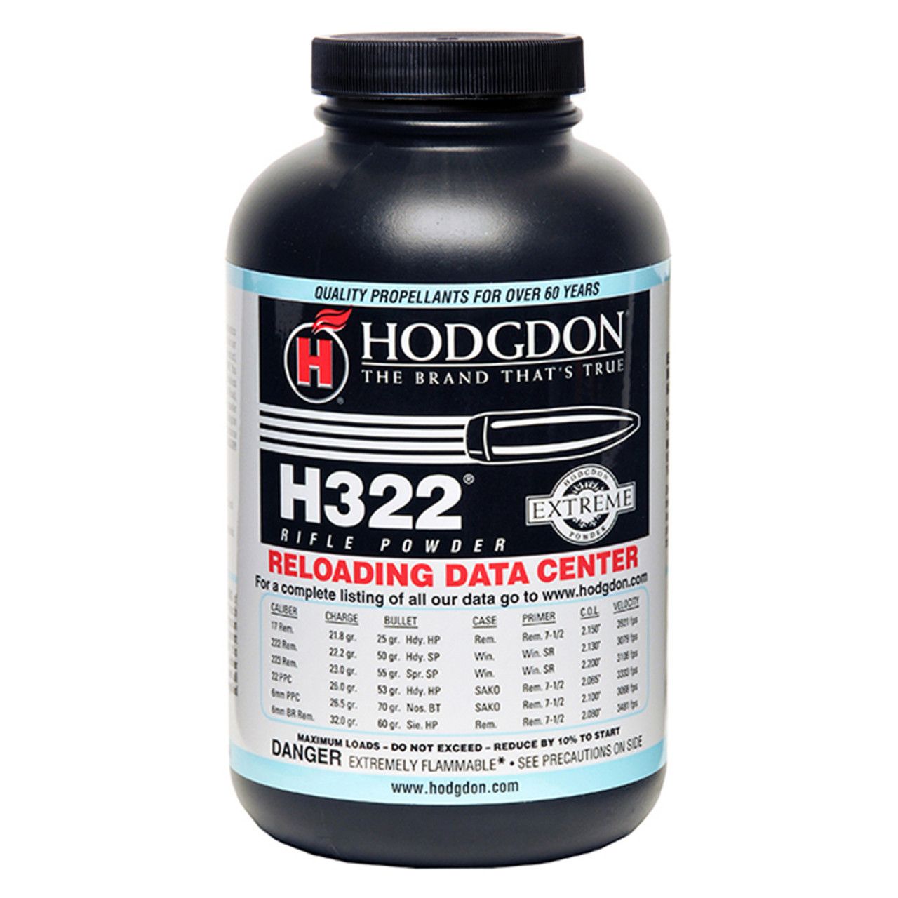 Hodgdon Extreme Rifle Powder H322 Hodgdon Extreme Rifle Powder H322