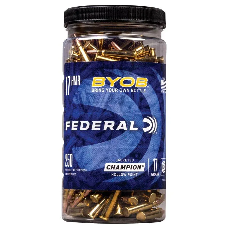 Federal Champion BYOB 17 HMR 17 Grain JHP (250 Rounds)