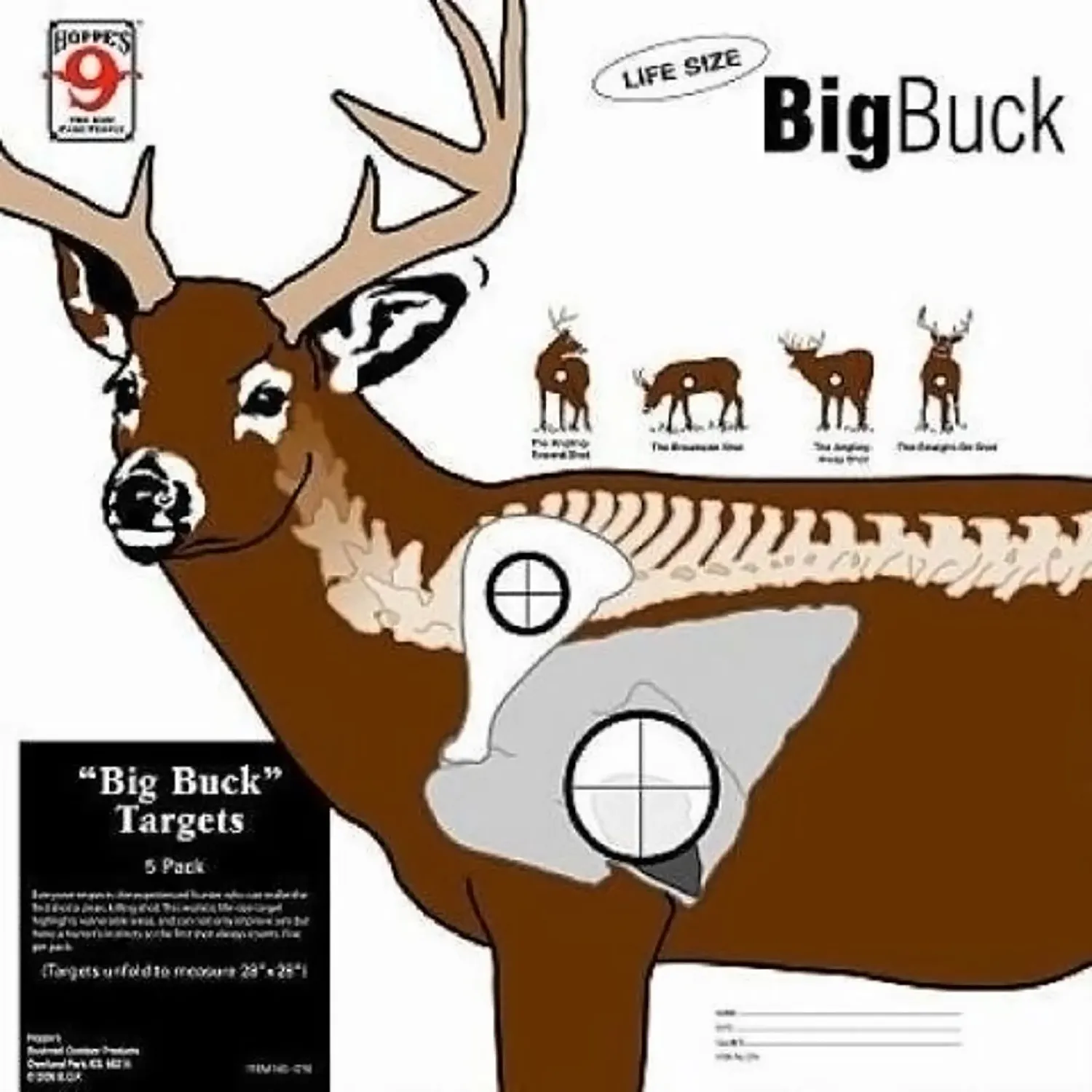 Big Buck Deer Target 28'' x 28'' (5-Pack)