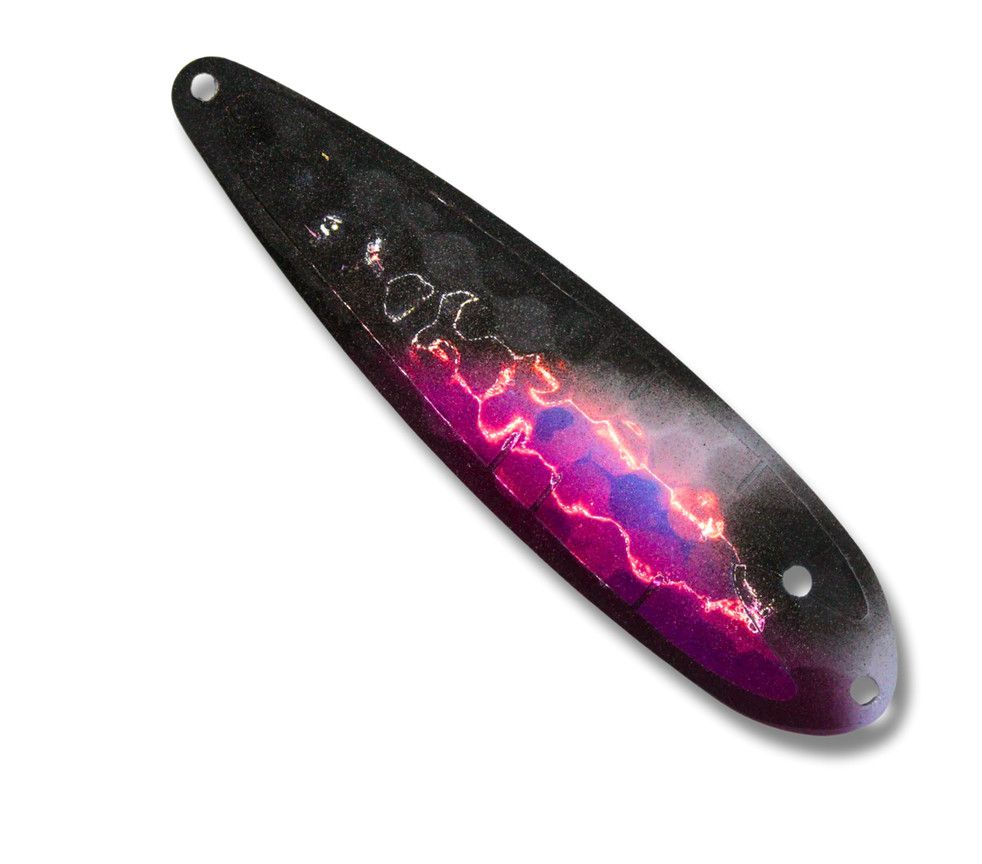 TNT Premium Lures Silver Back Spoons , Color: Circus Freak, Size: 5" Magnum