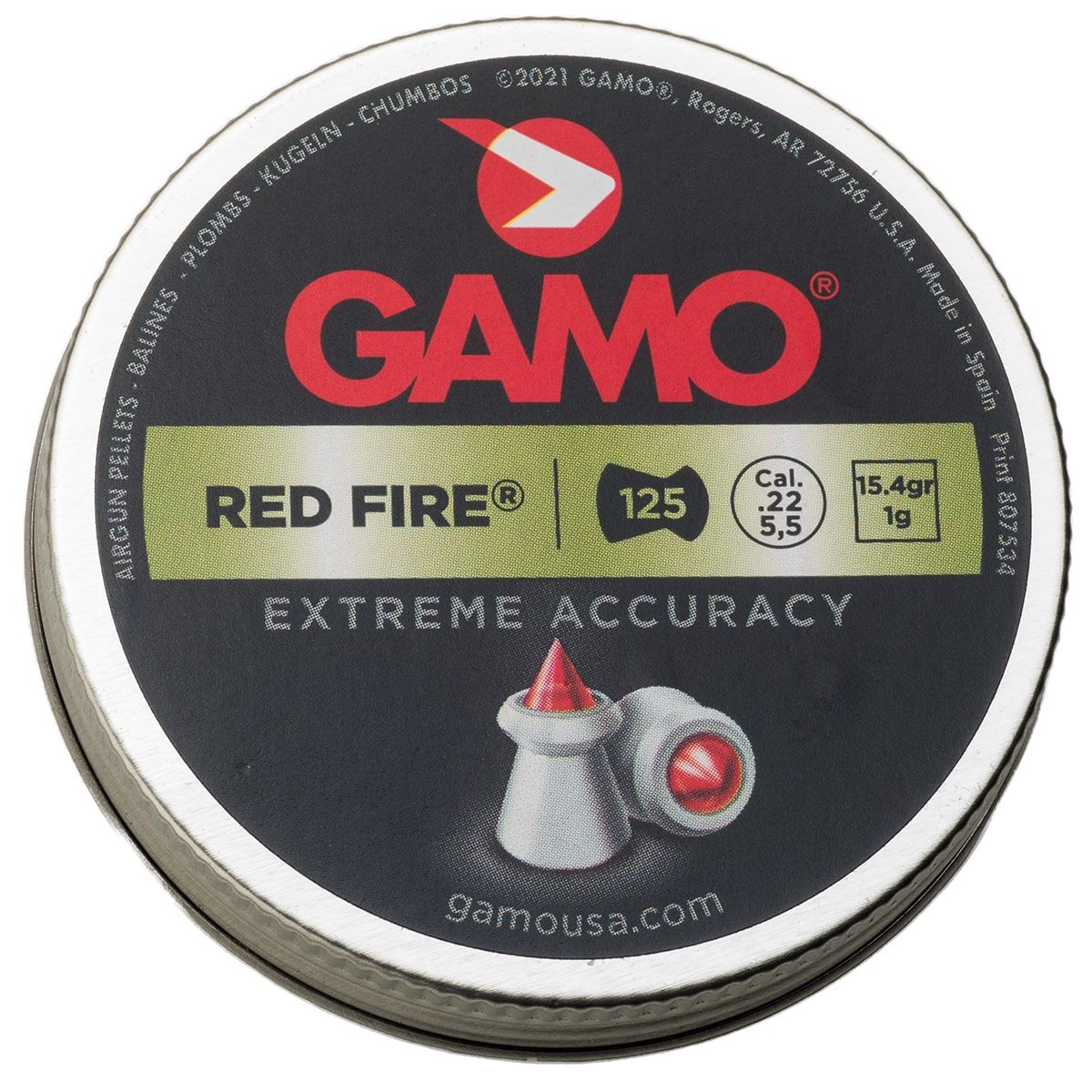 Gamo Red Fire .22 Cal. 15.4 Grain (125 Count)