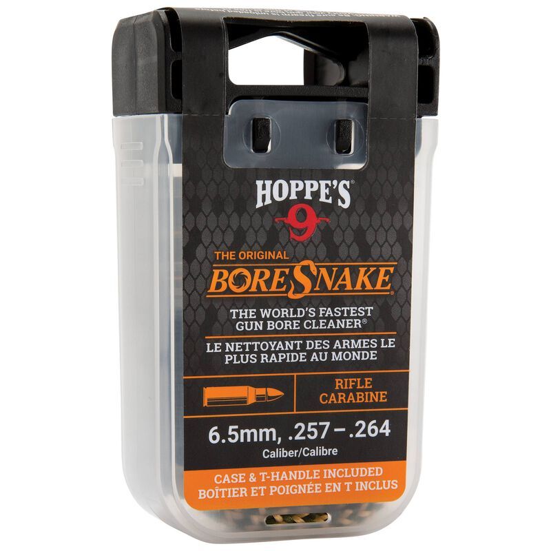 Hoppe's BoreSnake w/ Carry Case & Pull Handle 6.5mm/.257-.264 Cal Hoppe's BoreSnake w/ Carry Case & Pull Handle 6.5mm/.257-.264 Cal