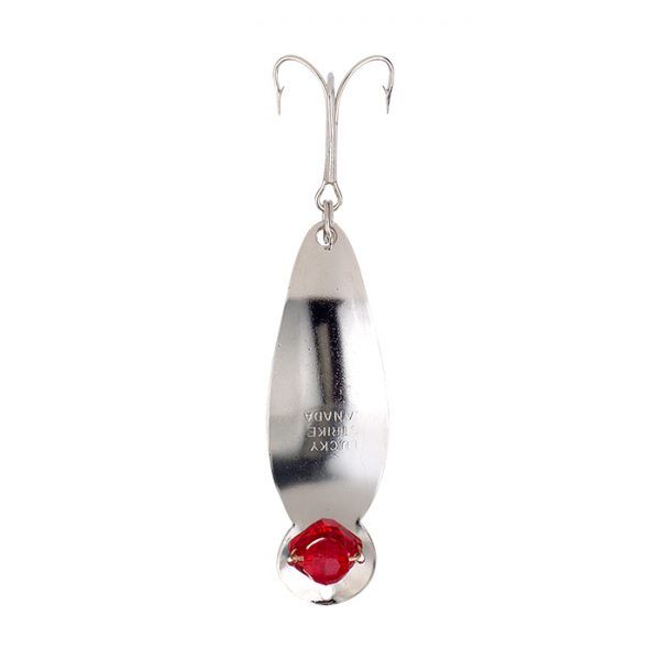 Lucky Strike 177400-31 Scarlet Eye Wobbler Spoon- 4&quot;, 5/8oz, Nickel