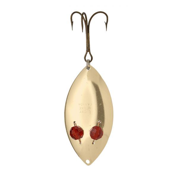 Lucky Strike X-172300-32 Red Flash Wiggler Spoon Gold 3&quot;